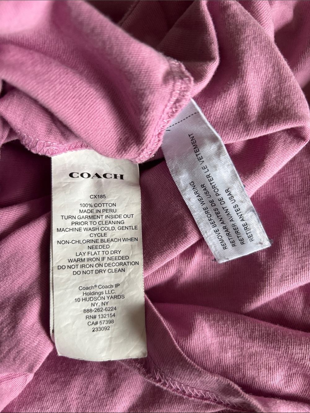Coach Pink Crop Top Short Sleeve Rocket Tee - Picture 5 of 5